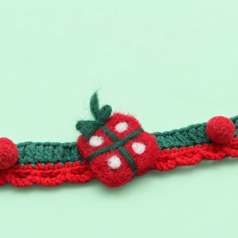Ladybug Rose Crochet Pet Collar
