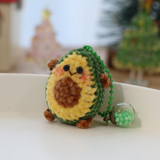 Avocado Crochet Keychain