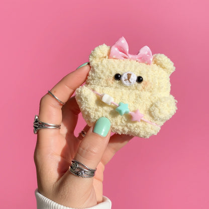 Yellow Bear Crochet AirPods Case