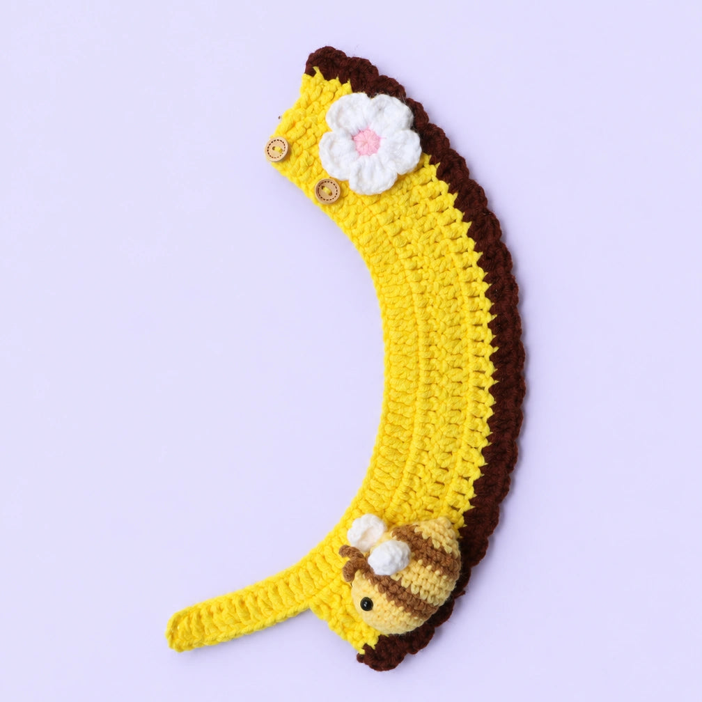 Banana Crochet Pet Collar