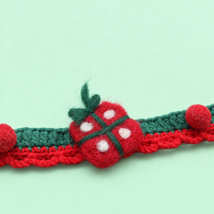 Ladybug Rose Crochet Pet Collar
