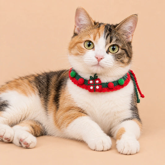 Ladybug Rose Crochet Pet Collar