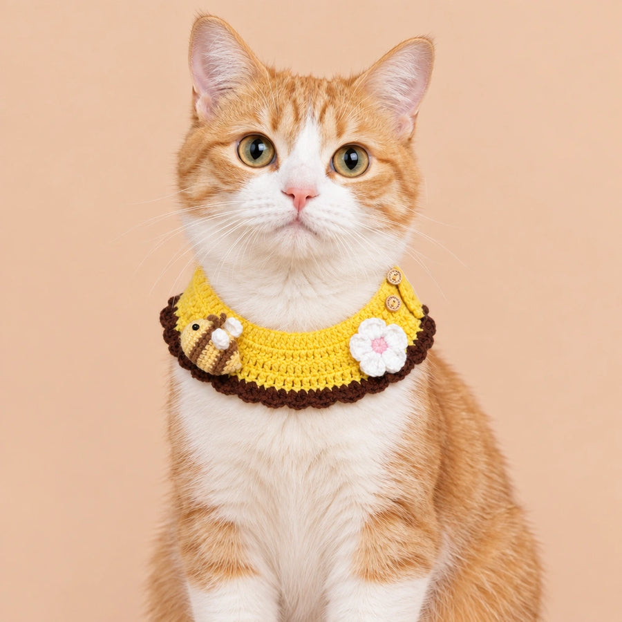 Banana Crochet Pet Collar