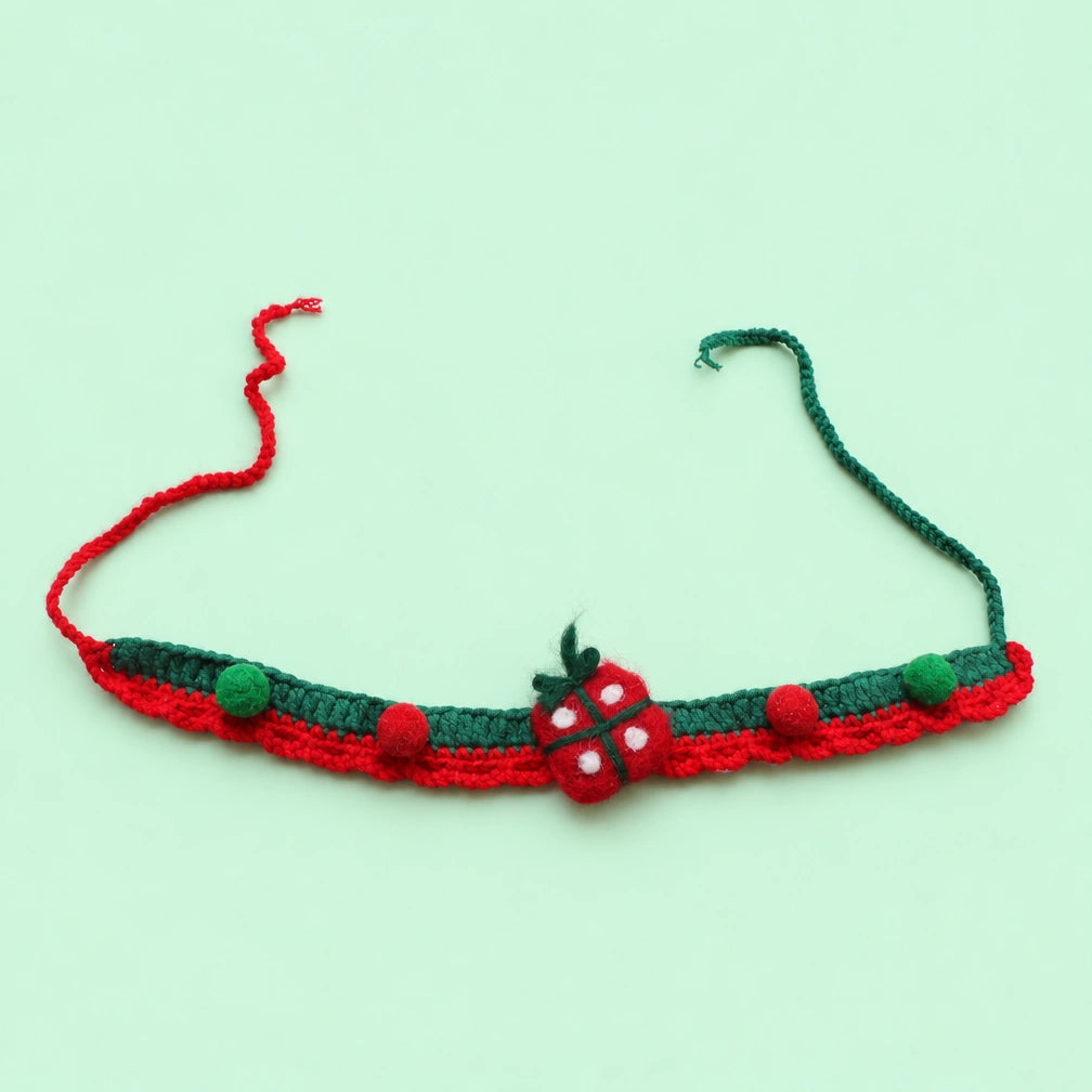 Ladybug Rose Crochet Pet Collar