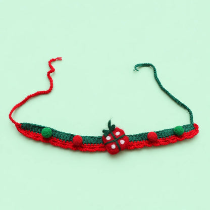 Ladybug Rose Crochet Pet Collar
