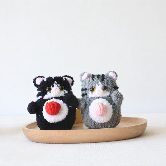 Gray Striped Cat No. 2 Crochet AirPods Case