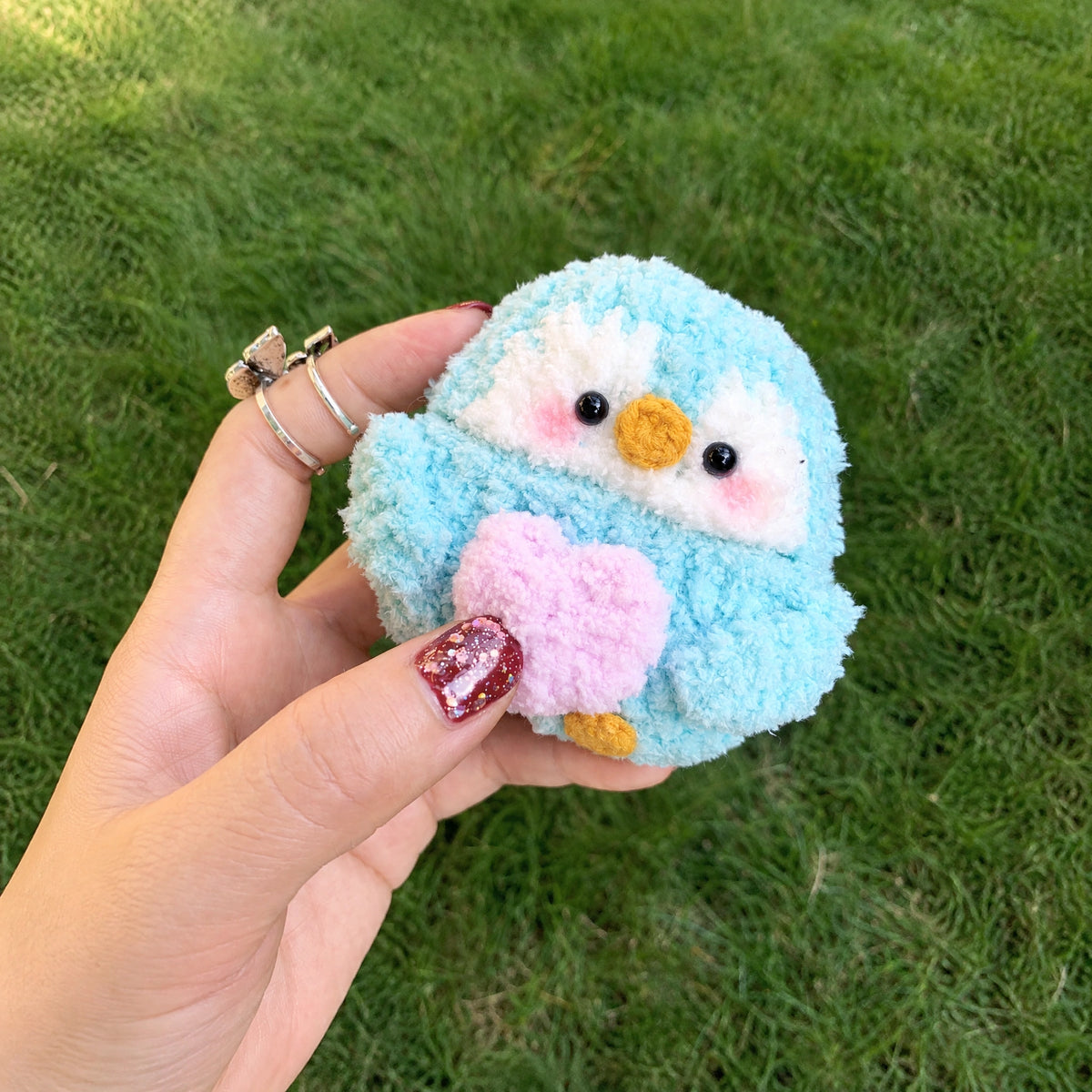 Blue Penguin Crochet AirPods Case