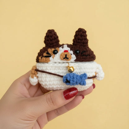 Calico Cat Crochet AirPods Case