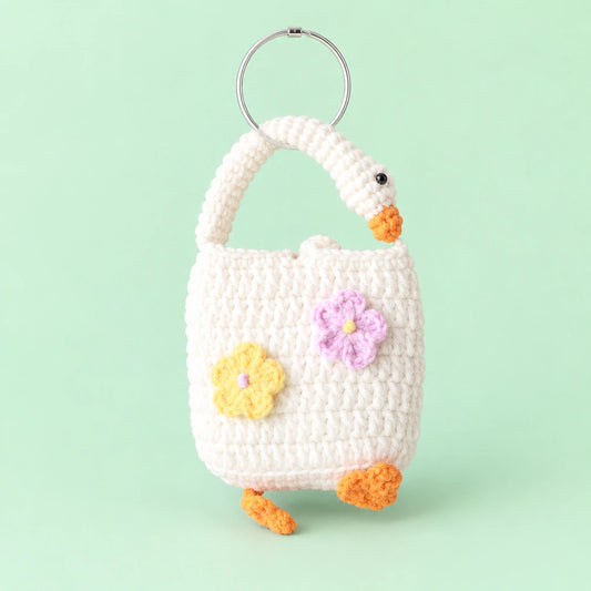 Flower Duck Bag Crochet AirPods Case