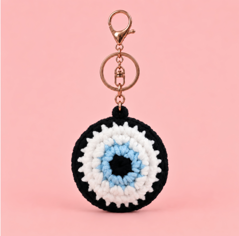 Panda Eye Crochet Applique