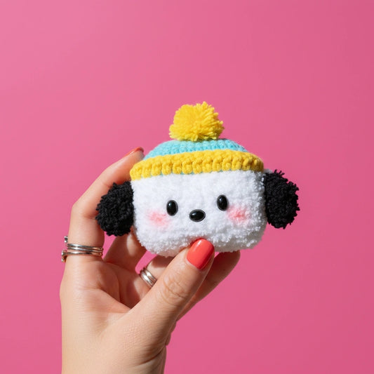 Cute Dog With Hat Airpods Case