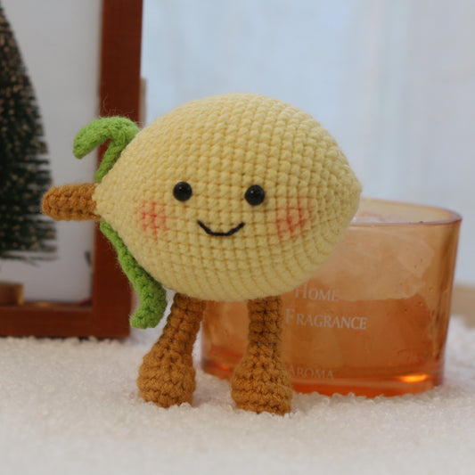 Lemon Character Crochet Plush Keychain
