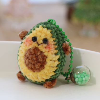 Avocado Crochet Keychain