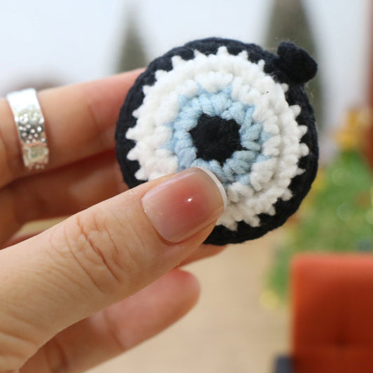 Panda Eye Crochet Applique