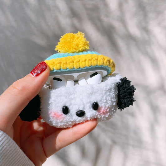 Cute Dog With Hat Airpods Case