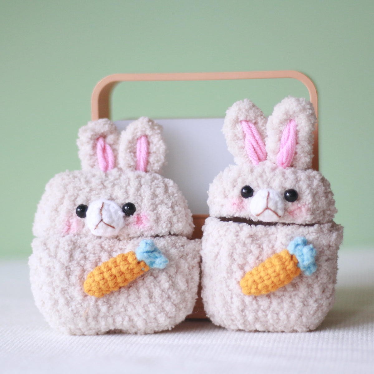 Carrot Bunny Crochet AirPods Case