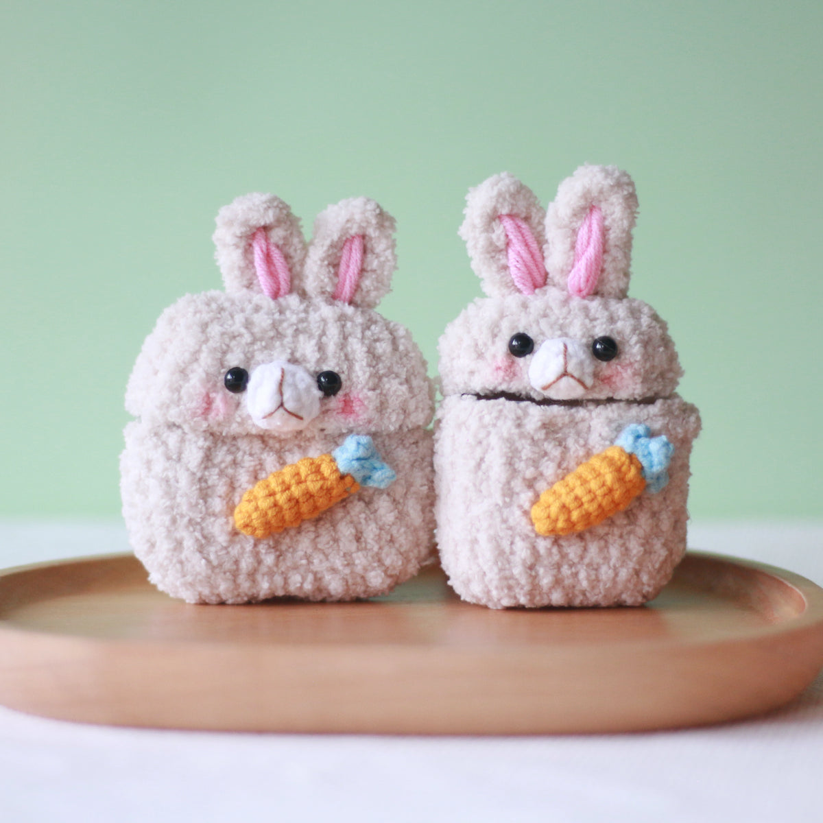 Carrot Bunny Crochet AirPods Case