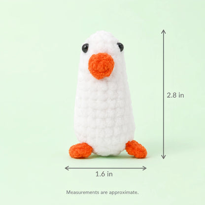 White Goose Crochet Plush Keychain