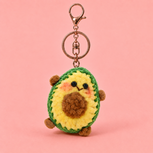 Avocado Crochet Keychain
