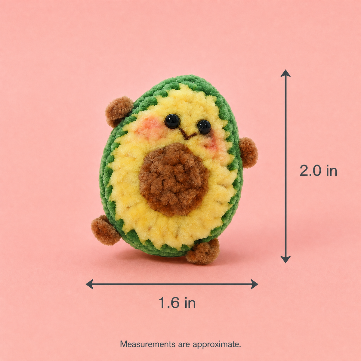 Avocado Crochet Keychain