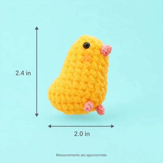 Yellow Duck Crochet Keychain