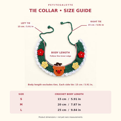 Red-and-White Strawberry Crochet Pet Collar