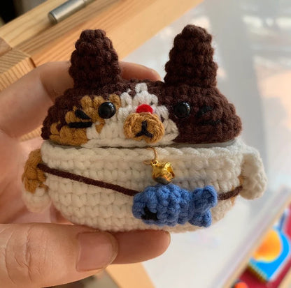 Calico Cat Crochet AirPods Case