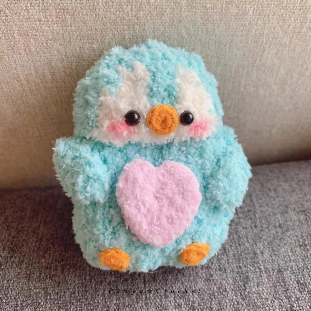 Blue Penguin Crochet AirPods Case