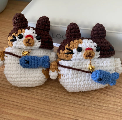 Calico Cat Crochet AirPods Case